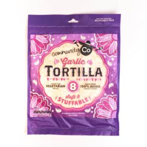 Community Co - Garlic Tortilla (8pcs/pack | 365g/pack | 9packs/case) - by Case