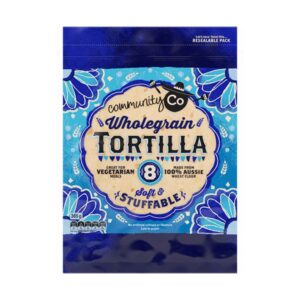 Community Co - Wholegrain Tortilla (8pcs/pack | 365g/pack | 9packs/case) - by Case