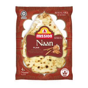 MISSION - Naan Plain (*320g 4pieces/pack | 12pack/Case) - By Case